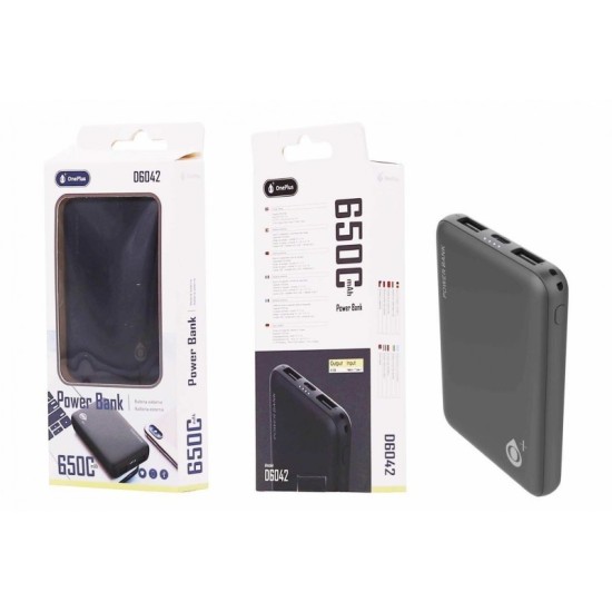 POWER BANK ONE PLUS D6042 6500MAH PRETO